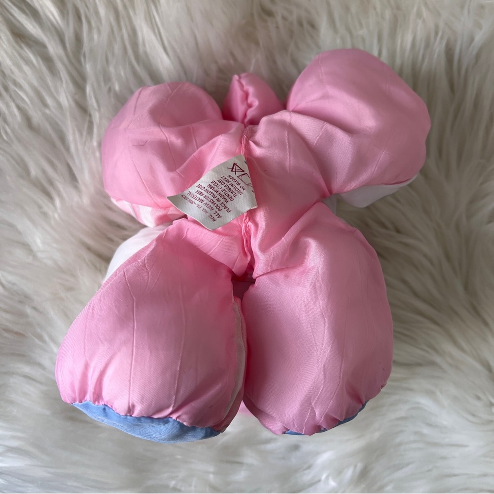 Fisher-Price Puffalump 90s Pink, White & Light Striped Zebra Plush with flaw - Picture 6 of 8